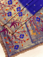 Sost Silk Paithani Scalloped Border Lace Saree
